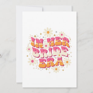 Retro Groovy i sin brud-era 70-tals Bachelorette Tack Kort