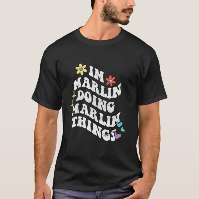 Retro Groovy Im Marlin Doing Marlin Sak Funny M T Shirt (Framsida)