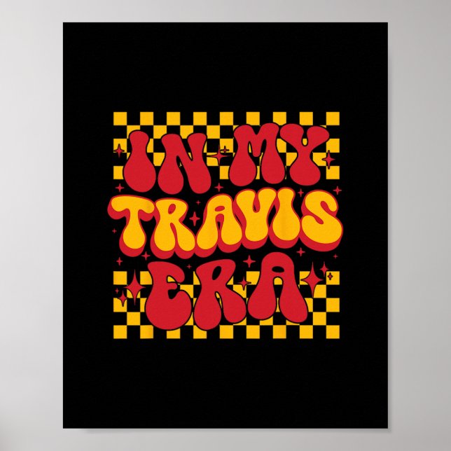 retro groovy in min travis era poster (Framsidan)
