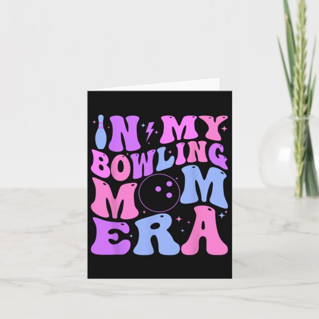 Retro Groovy in my Bowling Mamma Era Funny Kort (Framsida)