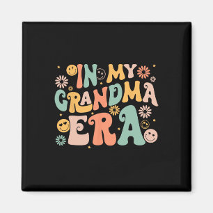 Retro Groovy in my Grandma Era Grandma Mors dag Magnet