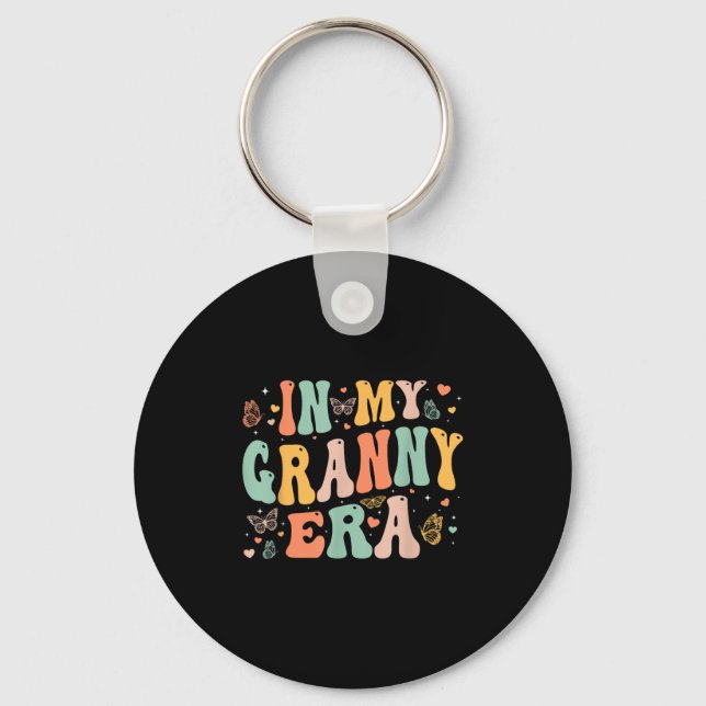 Retro Groovy In My Granny Era Mother's Day Women  Nyckelring (Framsida)