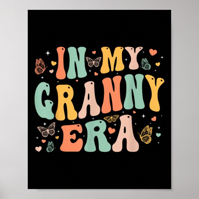 Retro Groovy In My Granny Era Mother's Day Women  Poster (Framsidan)