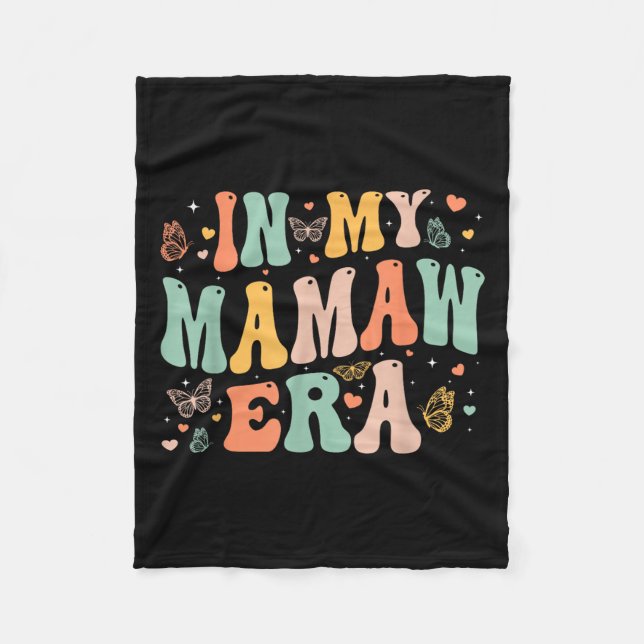 Retro Groovy In My Mamaw Era Mother's Day Women  Fleecefilt (Framsidan)