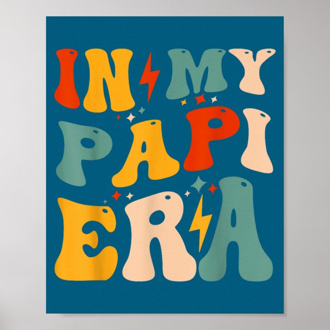 Retro Groovy In My Pa Era Funny Father's Day Mens  Poster (Framsidan)