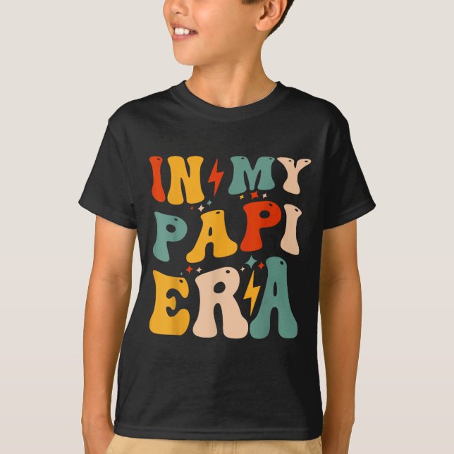 Retro Groovy In My Pa Era Funny Father's Day Mens  T Shirt (Framsida)