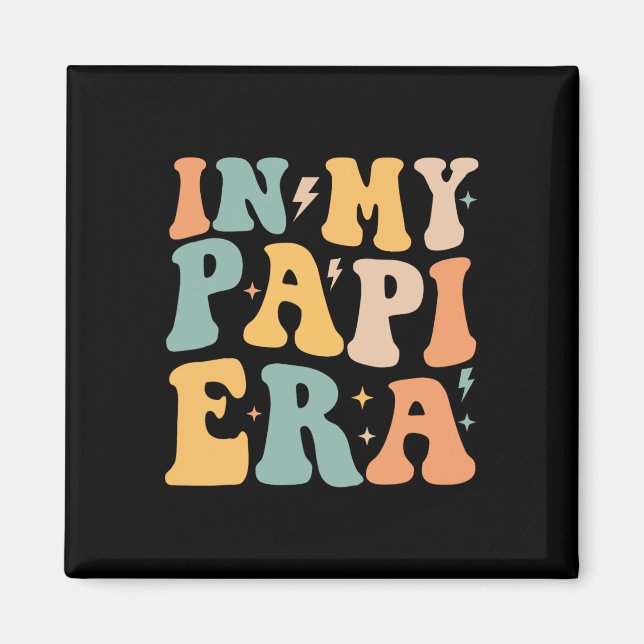 Retro Groovy in my Papi Era Far&# s Day Magnet (Framsidan)