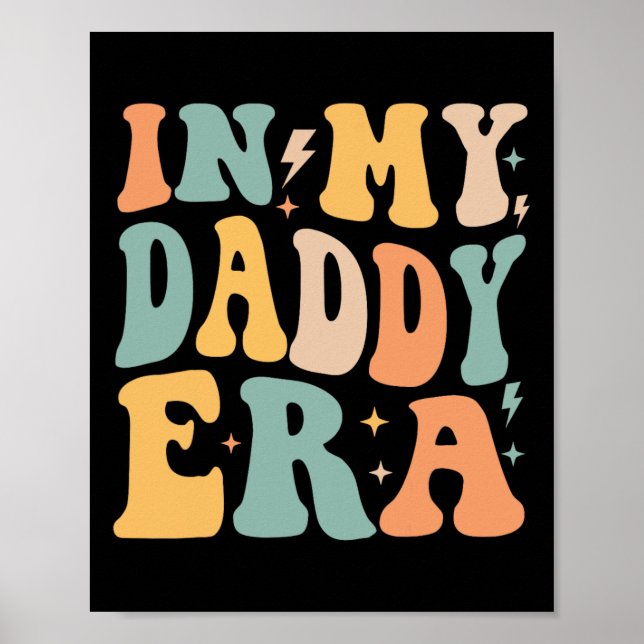 Retro Groovy in my pappa Era Far&# s Day Poster (Framsidan)