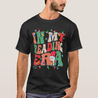 Retro Groovy In My Reading Era Gnome Light Teacher T Shirt