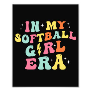 Retro Groovy in my Softball Girl Era Fototryck
