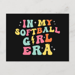 Retro Groovy in my Softball Girl Era Helg Vykort
