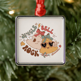 Retro Groovy Jingle Bell Sten jul Helgdag Julgransprydnad Metall