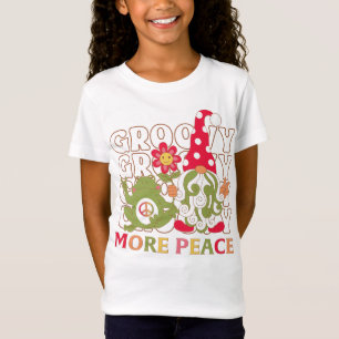 Retro Groovy jul Gnome Mor Peace T Shirt