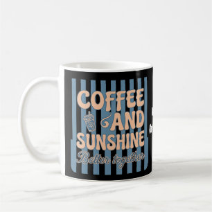 Retro Groovy Kaffe och Solsken Tillsammans Kaffemugg