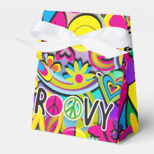 Retro Groovy KUL 60-tal Sixties Födelsedagsfest Presentaskar