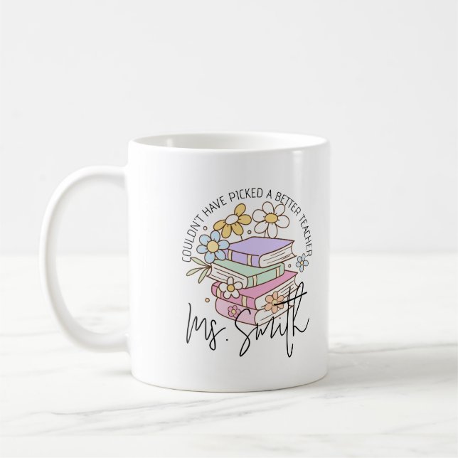Retro Groovy Lärarskatt Present tack din gåva  Kaffemugg (Vänster)