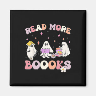 retro Groovy Läs mer Bokar Ghost Boo ghoul lustig Magnet