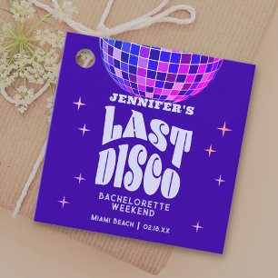 Retro Groovy Last Disco Bachelorette Helg Party Gåvor Etiketter