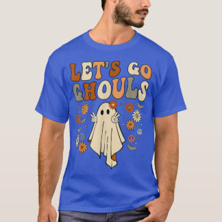 Retro Groovy Låt oss Go Ghouls Ghost Hippie Hallow T Shirt
