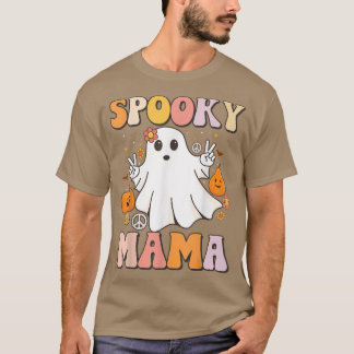 Retro Groovy Låt oss Go Ghouls Halloween Ghost Out T Shirt