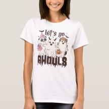 Retro Groovy Låt oss Go Ghouls Halloween T-shirts