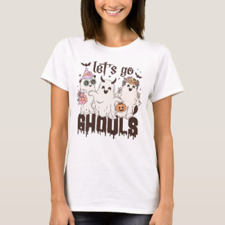 Retro Groovy Låt oss Go Ghouls Halloween T-shirts