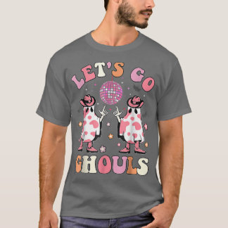 Retro Groovy Låt oss Go Ghouls Westerna Halloween T Shirt
