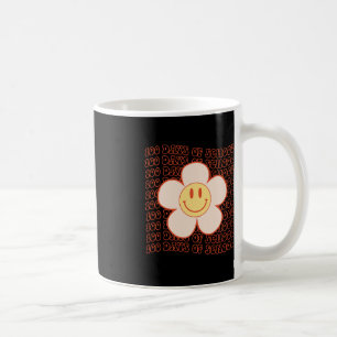 Retro Groovy Lycklig Ansikte 100 dagar skolcute 10 Kaffemugg