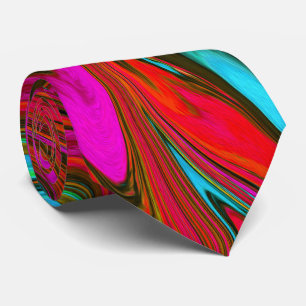 Retro Groovy Magenta, Red and Blue Abstrakt Art Slips