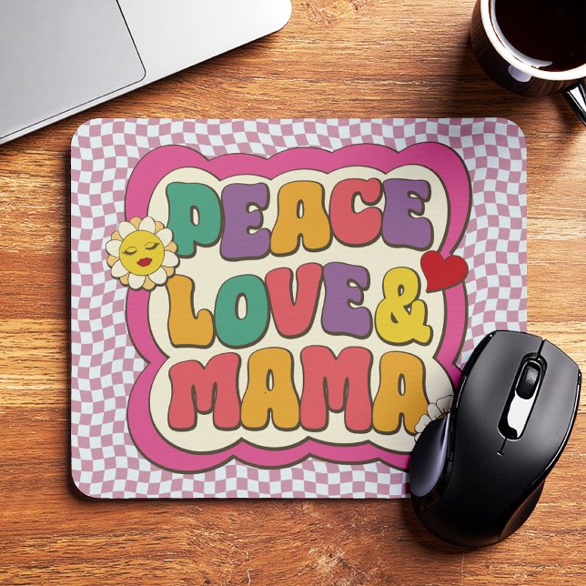 Retro Groovy Mama-citat Typografi Mors dag Musmatta (Skapare uppladdad)