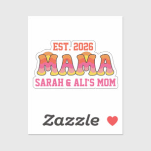 Retro Groovy Mama Die-Cut Klistermärke - Vintage 7 Klistermärken