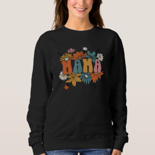 Retro Groovy Mamma Blommig Mamma Mors Dag Höst A T Shirt