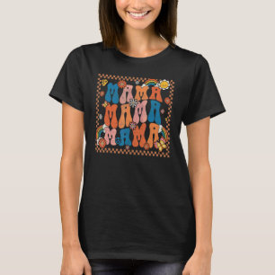 Retro Groovy Mamma En Tacksam Mamma Thanksgiving M T Shirt