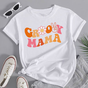 retro groovy mamma Matchning första födelsedagen T Shirt
