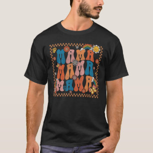 Retro Groovy Mamma One Thankful Mamma H T Shirt