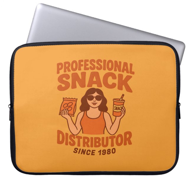 Retro Groovy Mamma Professionell Snacksdistributör Laptop Fodral (Framsidan)