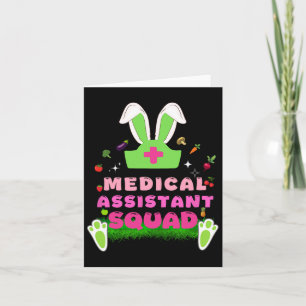 Retro Groovy Medicinsk Istant Squad Kaninöron Blom Kort