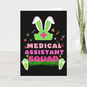 Retro Groovy Medicinsk Istant Trupp Kaninöron Blom Kort