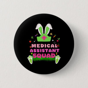 Retro Groovy Medicinsk Omedelbar Squad Kanin Öra B Knapp