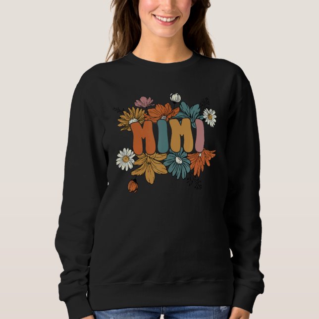 Retro Groovy Mimi One Thankful Mimi Thanksgiving F T Shirt (Framsida)