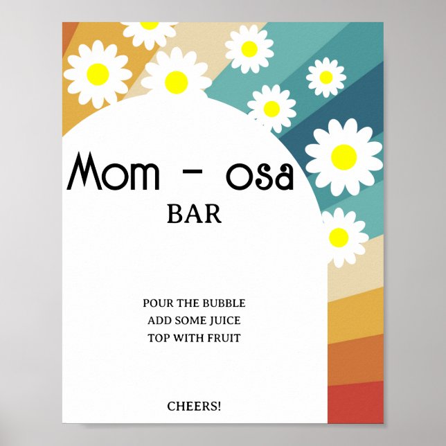 Retro Groovy \ Mom-osa bar Affisch (Framsidan)