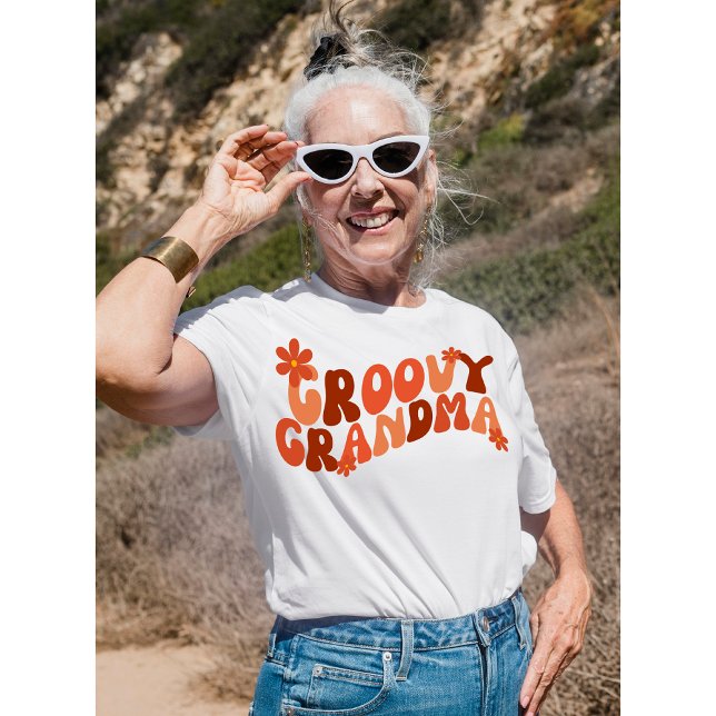 Retro Groovy Mormor Tröja,Groovy Mormor T Shirt (Skapare uppladdad)