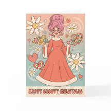 Retro Groovy Mrs. Claus God Jul