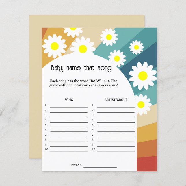 Retro Groovy - Namn det sång-spelet (Fram/baksida)