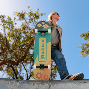 Retro Groovy Namn Mini Skateboard Bräda 18,5 Cm