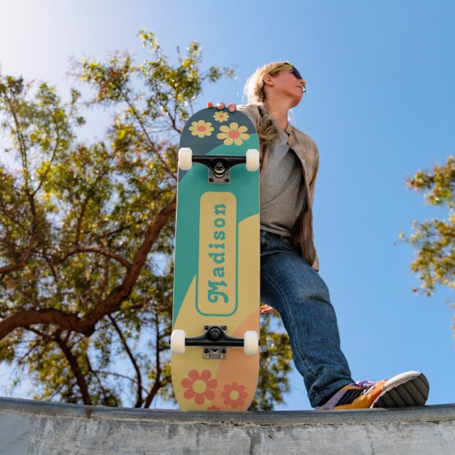 Retro Groovy Namn Mini Skateboard Bräda 18,5 Cm (Utomhus 1)
