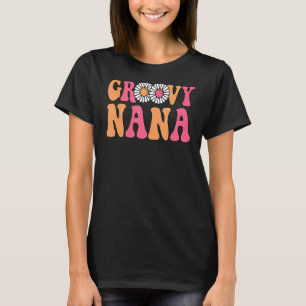 Retro Groovy Nana Matching Family 1:a födelsedagsp T Shirt