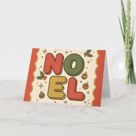 Retro Groovy Noel God Jul Helgkort