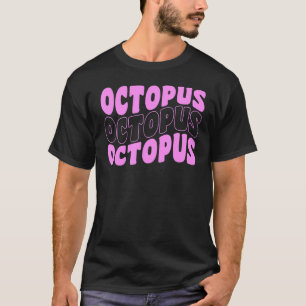 Retro Groovy Octopus Animals Livsmedel T Shirt