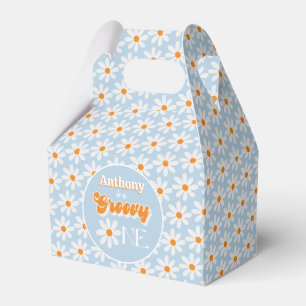 Retro Groovy One Boys 1:a födelsedagen Presentaskar